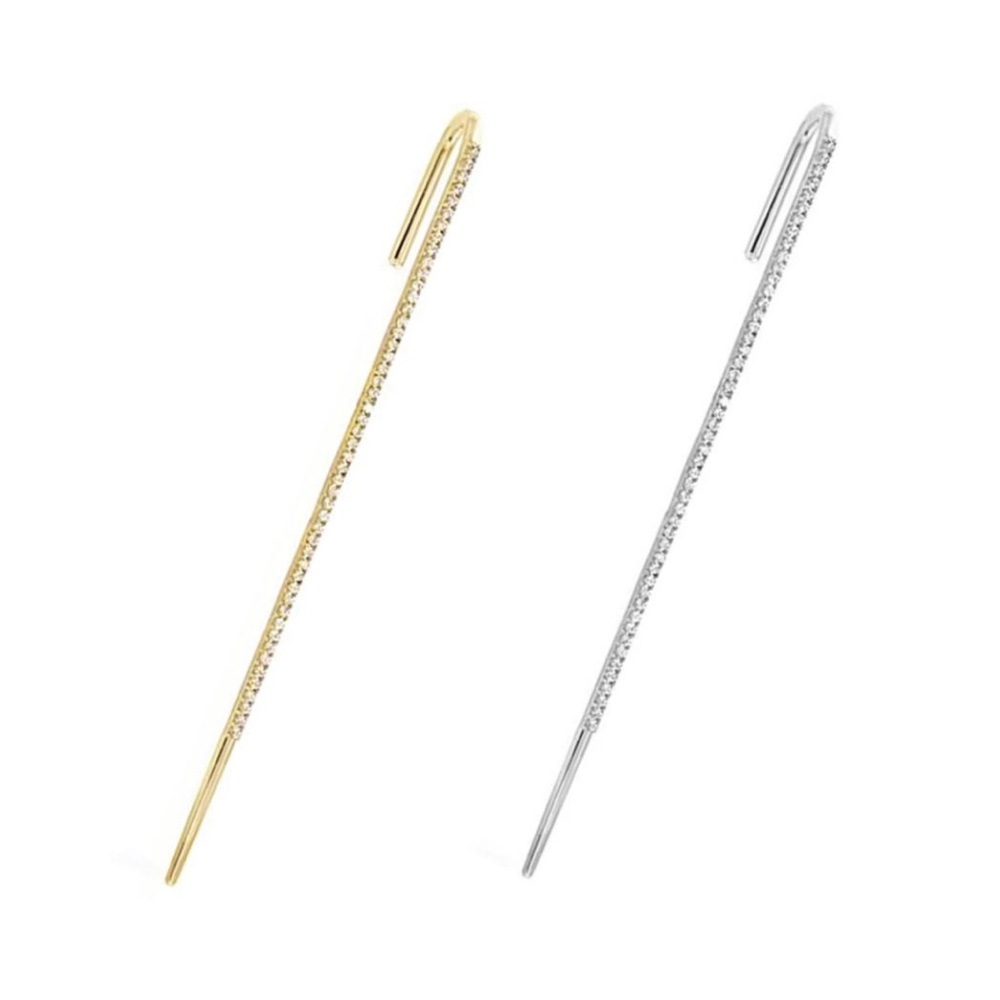Brand New Edgy Silver Hook Pin Ear Cuff